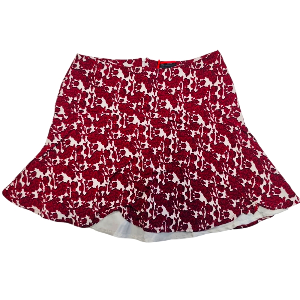 Sinequanone Women's A-Line Skirt Floral Print Lined Back Zip